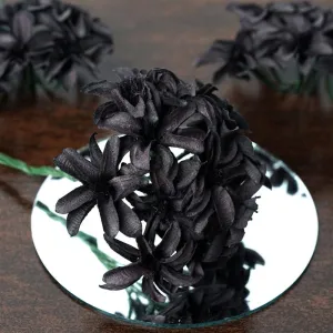 72 Poly Black Hybrid Paper Craft Lily Flowers Corsage and Boutonniere Wedding Home Craft Decor