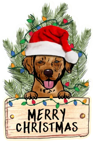 Christmas Dog Sign, wood sign, Door Hanger, DECOE-W-442, 22" Door Hanger